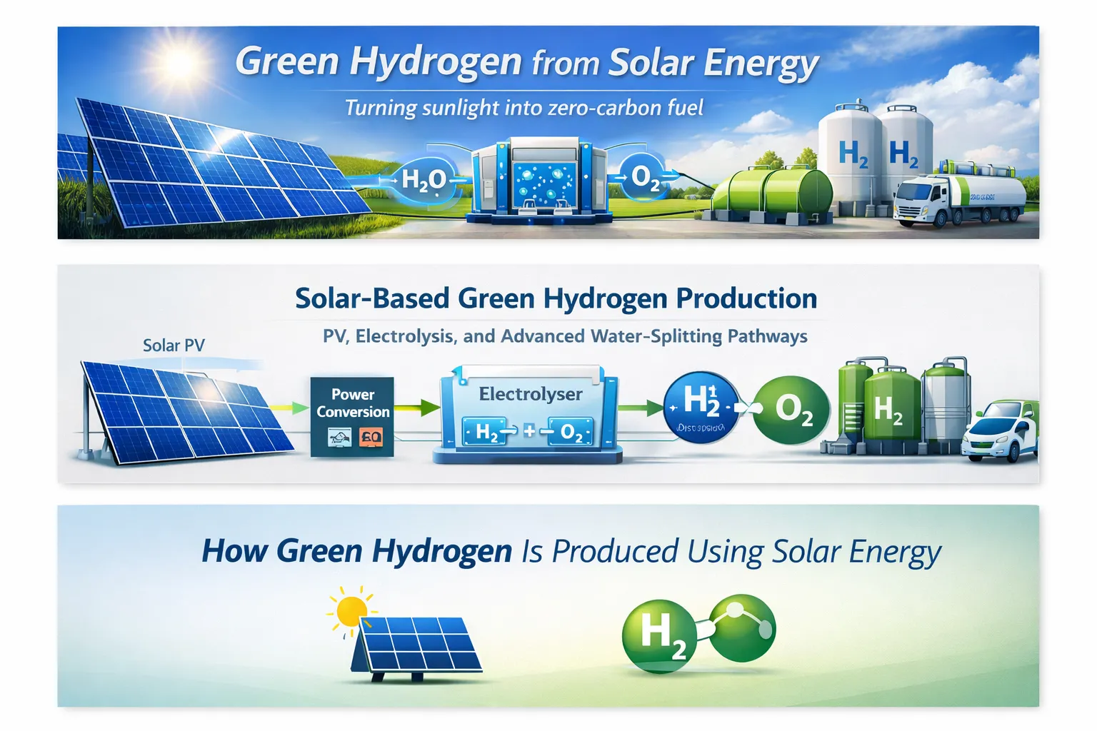 Green Hydrogen Production From Solar Energy